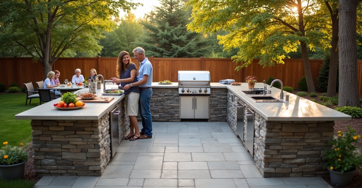 how to organize outdoor kitchen