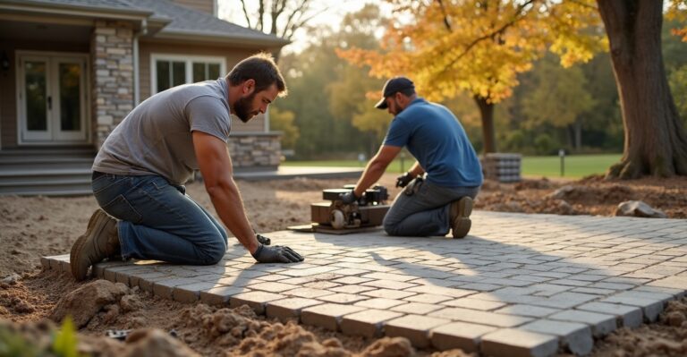 stone paver patio